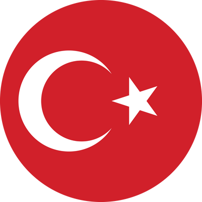 Circle flag vector of Turkey