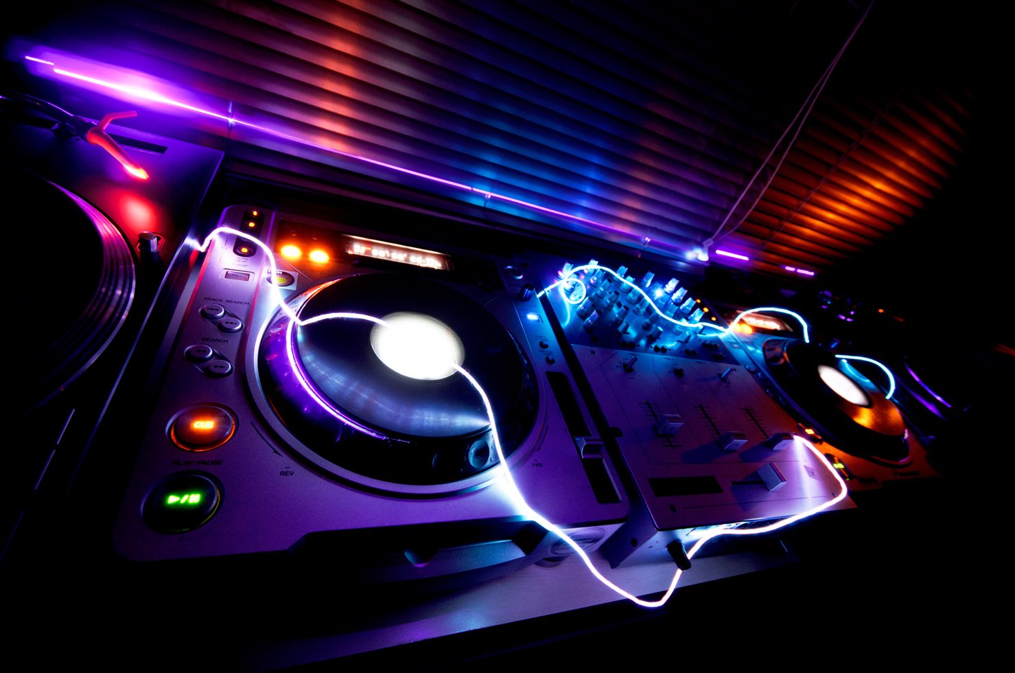 Glowing DJ Booth